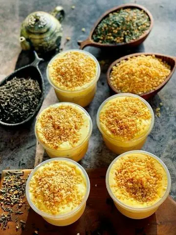 Hình ảnh Trà Sữa Kem Trứng Dừa Nướng 