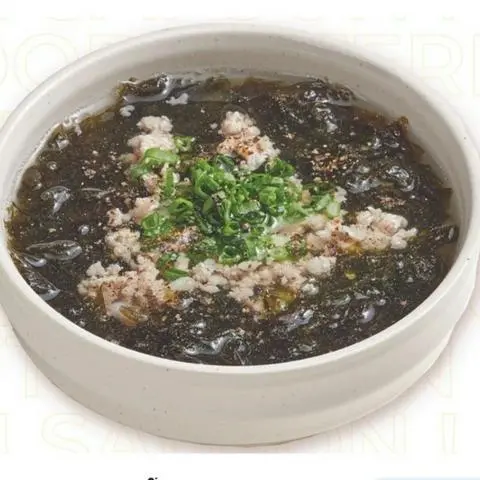 Hình ảnh canh rong biển + thịt xay