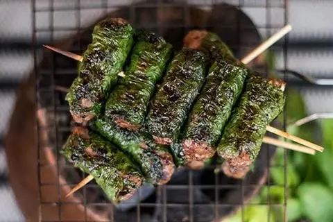 Hình ảnh Bò nướng mỡ hành