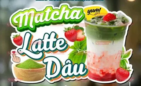 Hình ảnh Matcha Latte Dâu