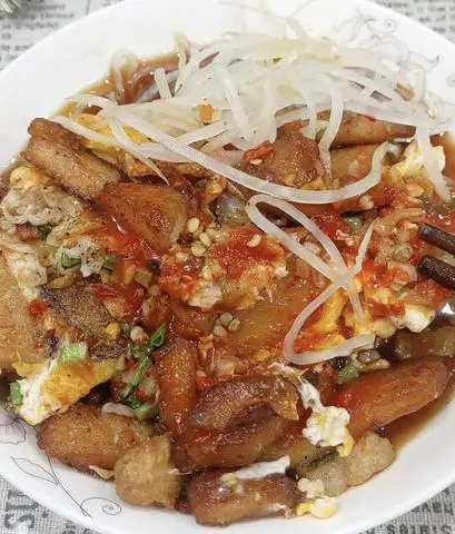 Hình ảnh Bột+ Môn Chiên Trứng