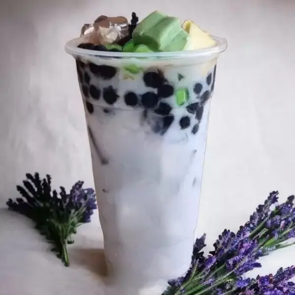 Hình ảnh Trà Sữa Khoai Môn Full Topping-Ly 700ml