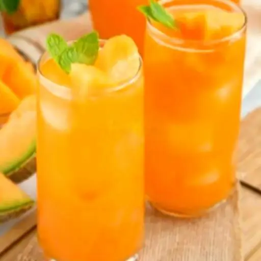 Hình ảnh Trà dưa lưới hạt thuỷ tinh( Ly 1Lít )
