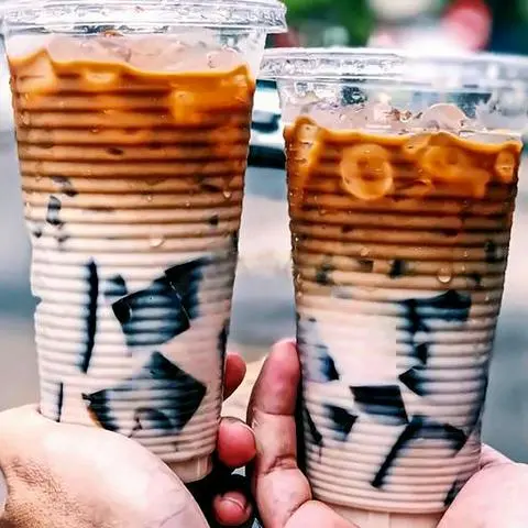 Hình ảnh Sữa tươi cà phê hạt chia sương sáo