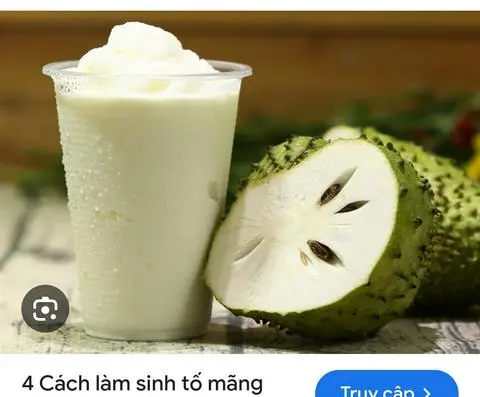 Hình ảnh sinh tố mãng cầu in như