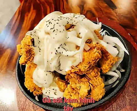 Hình ảnh Gà không xương sốt kem hành tây - 1 con