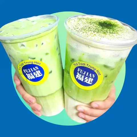 Hình ảnh Ngon & hot- Matcha latte kem foaming muối hồng- Ly 700ml