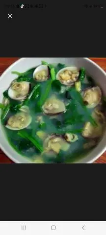 Hình ảnh Canh nghêu mồng tơi