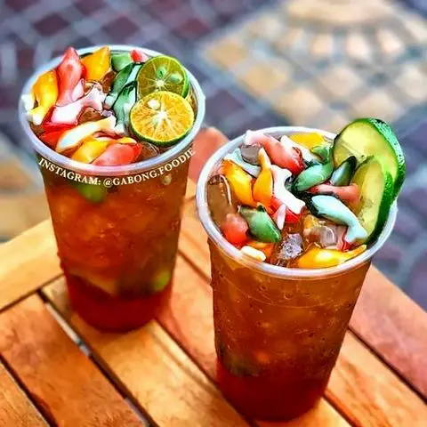 Hình ảnh Hồng Trà Tắc Sủi Bọt Thạch Cá Heo ( Ly 700ml )