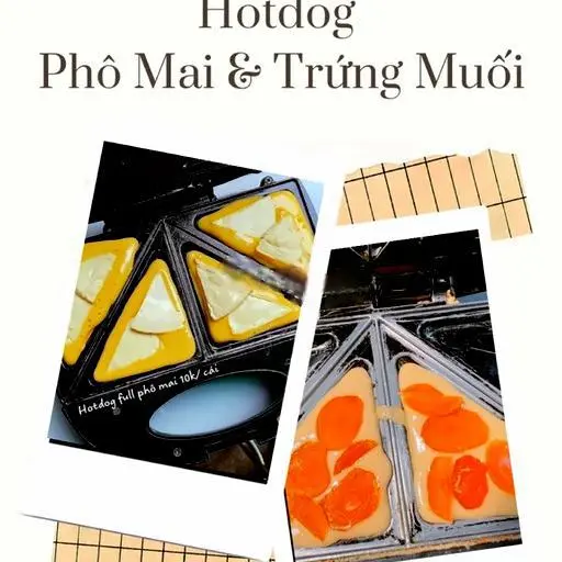 Hình ảnh Hotdog phô mai - trứng muối
