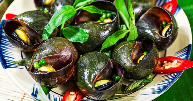 Hình ảnh bưu nướng tiêu xanh 