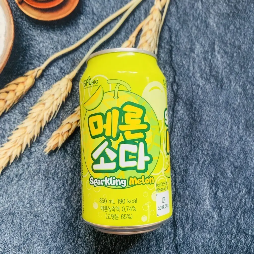 Hình ảnh 1  Soda Dưa Lưới SFC Hàn Quốc-340ml