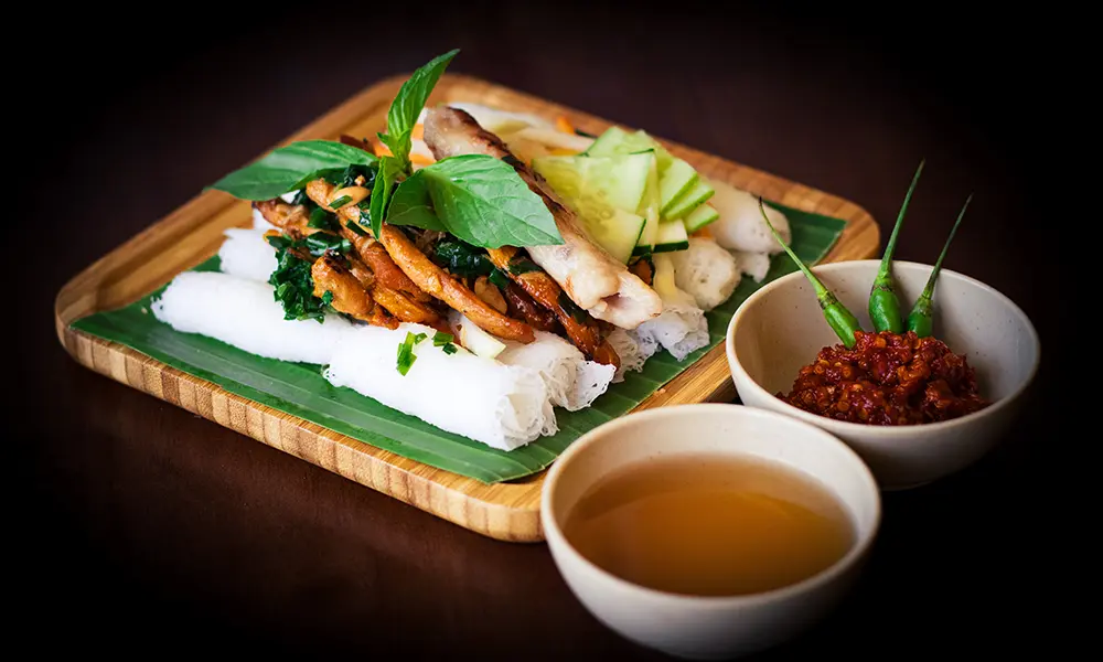 Hình ảnh Bánh hỏi thịt nướng nem nướng