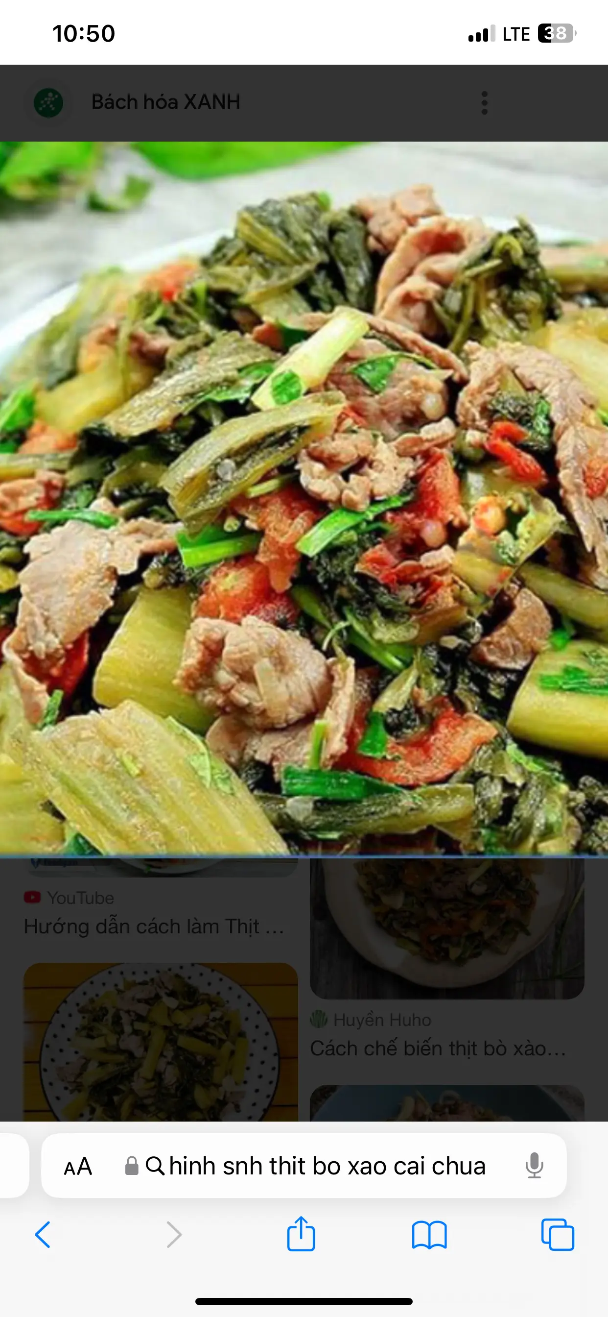 Hình ảnh thịt bò xào cải chua 