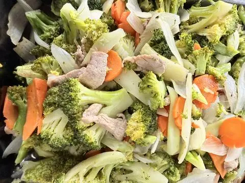 Hình ảnh Cơm rau xào thịt
