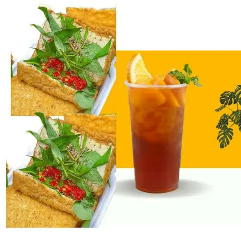 Hình ảnh Combo 2 Miếng Tàu Hủ + 1 Trà Đào