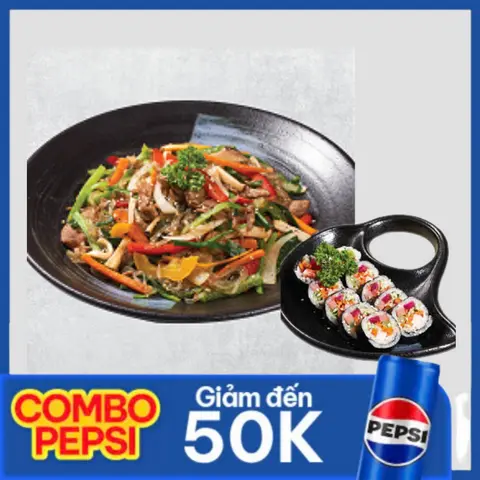 Hình ảnh Combo Miến Trộn + Gimbap Thanh Cua + Pepsi