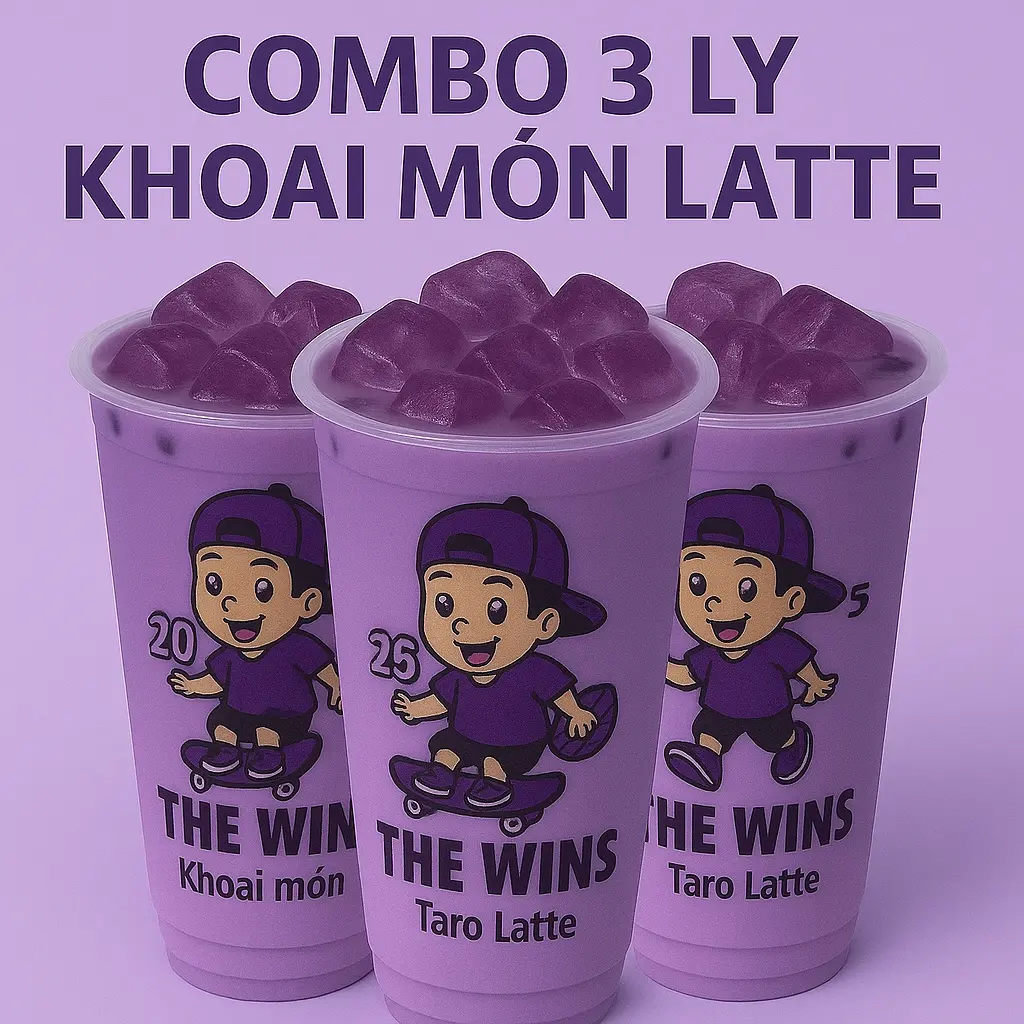 Hình ảnh Combo 3 ly matcha Khoai môn