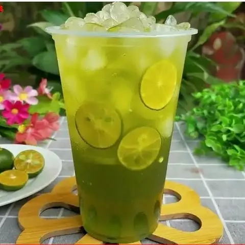 Hình ảnh Trà Thái Xanh Trân Châu trắng 700ml