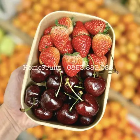 Hình ảnh Hộp Mix Vip Dâu Tây, Cherry