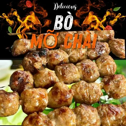 Hình ảnh 5 Cuộn Bò Nướng Mỡ Chài-(Thịt Thêm không rau, bún)