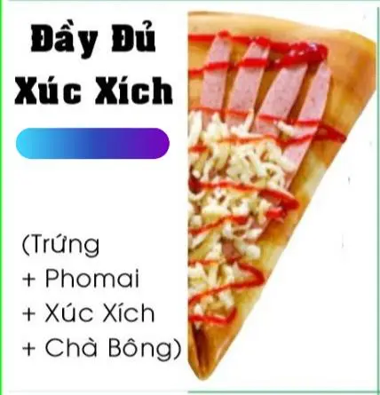 Hình ảnh Crepe Đầy Đủ Xúc Xích 