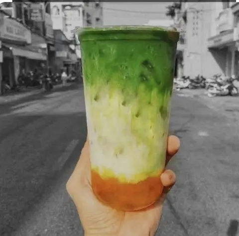 Hình ảnh matcha latte đào 