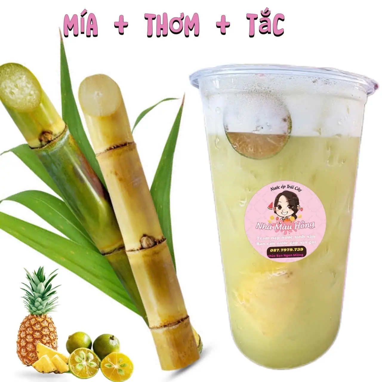 Hình ảnh Nước mía+ thơm+ tắc 