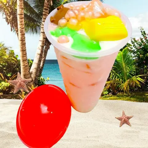 Hình ảnh Trà Sữa Hoa Anh Đào, Pudding, Ngọc Trai Hồng (700ml)