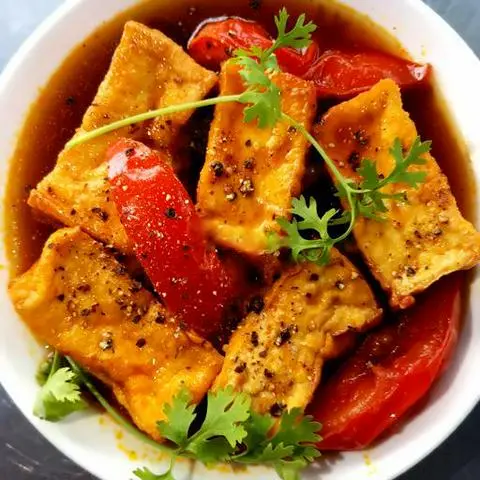 Hình ảnh Đậu hũ kho cà chua
