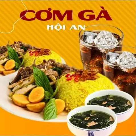 Hình ảnh Cơm Gà Trứng Non + Cơm Gà Hội An ( Gà Xé ) + 2 Canh Rong Biển + 2 Ly CoCa