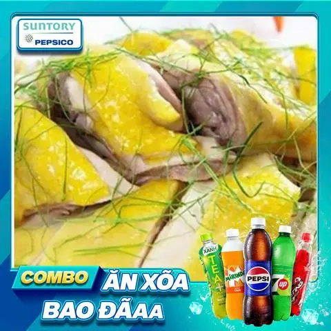 Hình ảnh Combo Cơm gà luộc + Pepsi