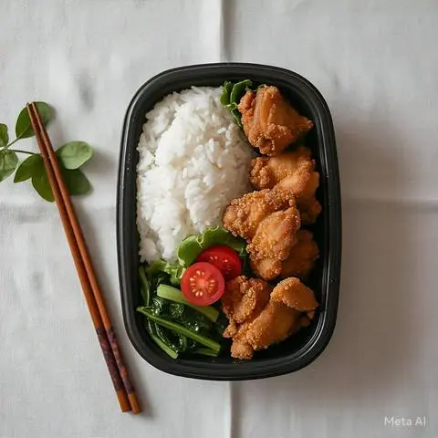 Hình ảnh Cơm gà rán giòn rụm