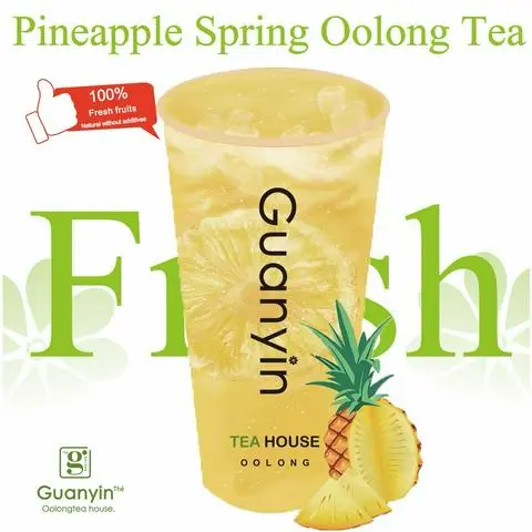 Hình ảnh D3.Trà Ô Long Xuân Vị Dứa Tươi +Thạch Ô Long-L