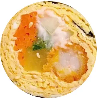 Hình ảnh Kimbap trứng Tempura - 텐푸라 계란 김밥
