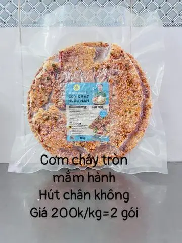 Hình ảnh Cơm cháy tròn đáy nồi mắm hành hút chân không 