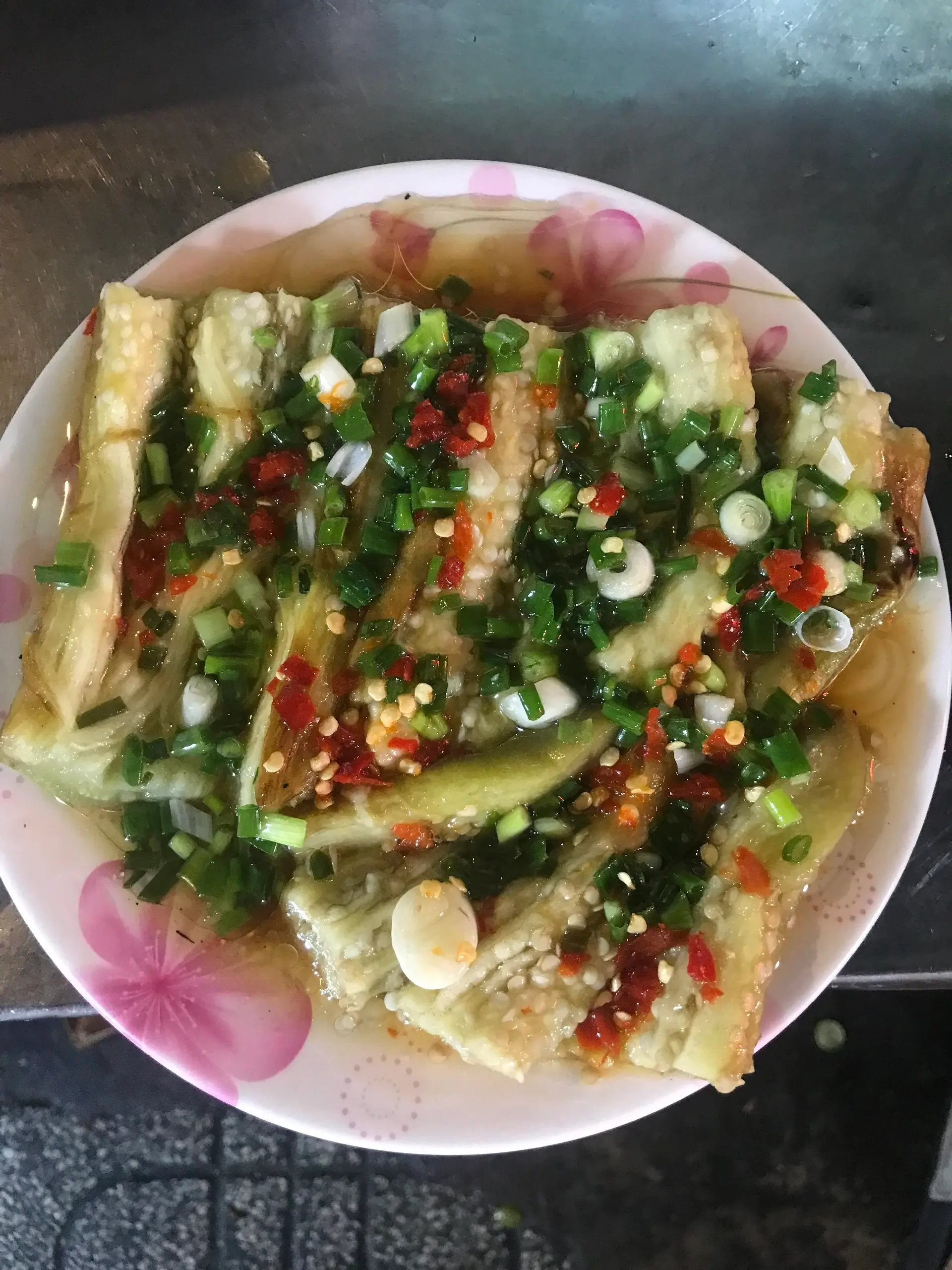 Hình ảnh cà tím nướng mỡ hành 