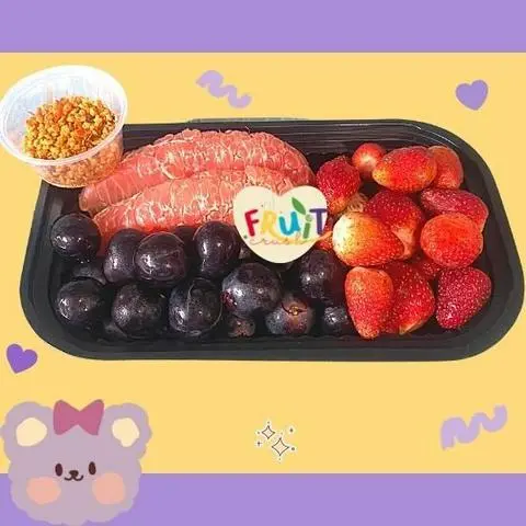 Hình ảnh Dâu tây, bưởi, nho đen - 500gr