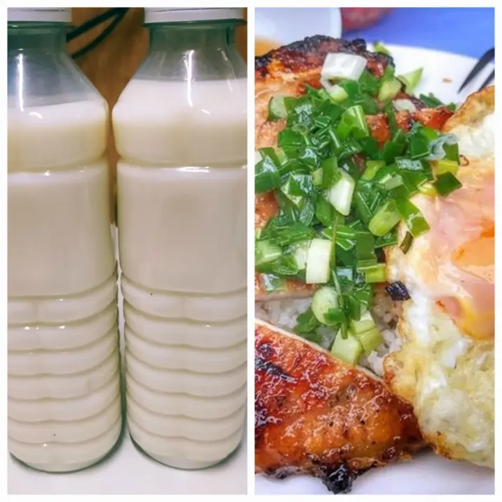 Hình ảnh Sườn trứng + sữa gạo ( tặng canh)