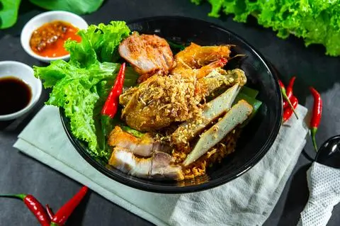 Hình ảnh Combo Mì Trộn Đặc Biệt - Trà Tắc