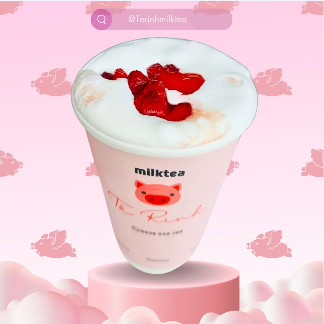 Hình ảnh Trà Dâu Macchiato