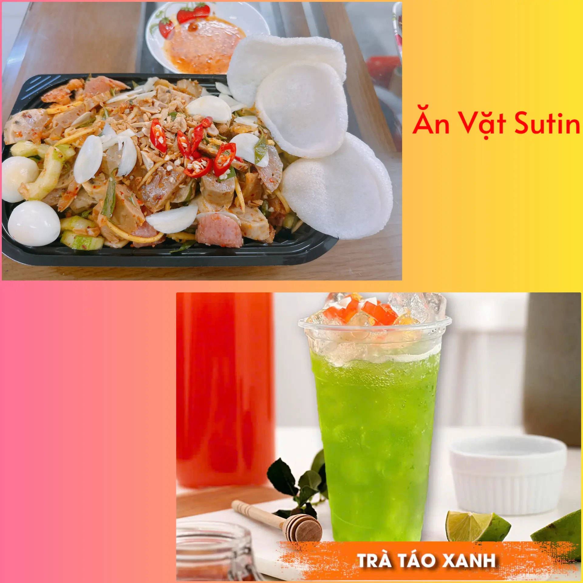 Hình ảnh Combo Tré Trộn - Ly Trà Táo Xanh