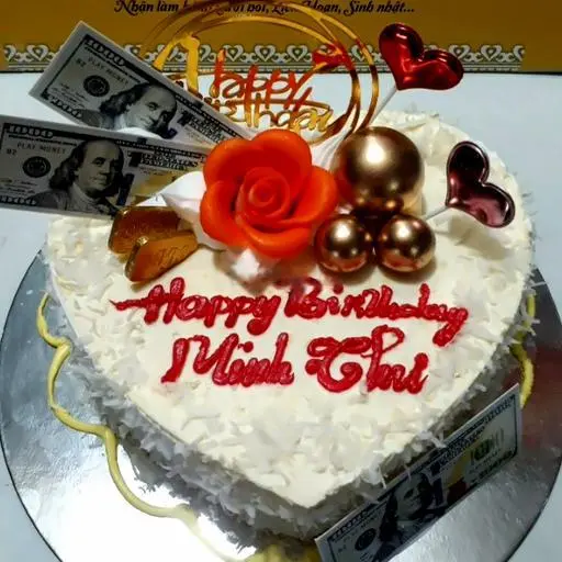 Hình ảnh Bánh Bắp Trái Tim 20cm