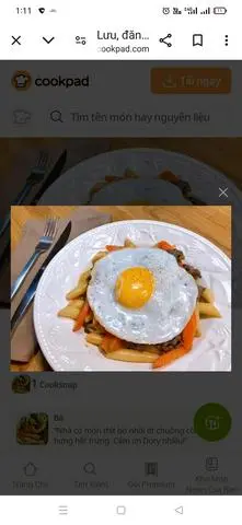 Hình ảnh nui xào 1 trứng 