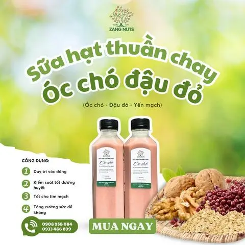 Hình ảnh Sữa Óc chó mix Đậu đỏ - Yến mạch