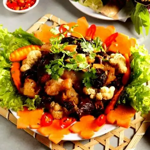 Hình ảnh Gân bò xào nấm đông cô