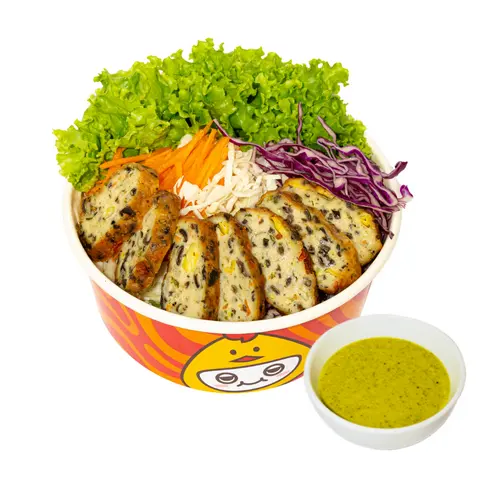 Hình ảnh Salad chả gà rau củ sốt chanh ngò