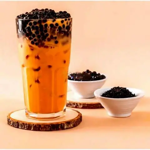 Hình ảnh Tra sữa thái đỏ trân châu đen