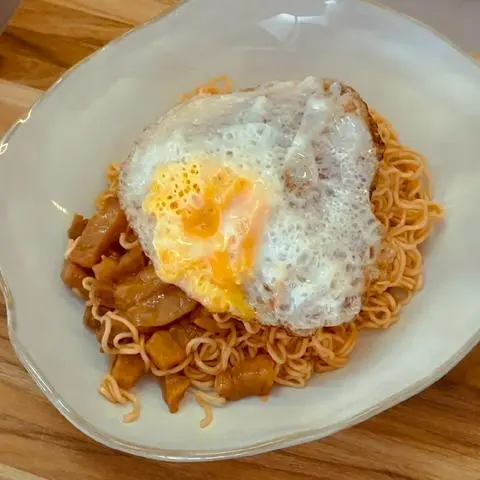 Hình ảnh mì trộn tóp mỡ