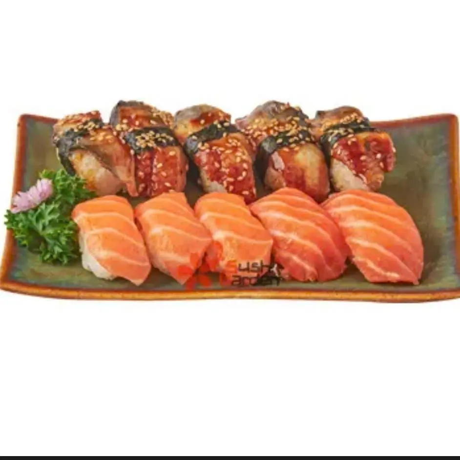 Hình ảnh Sét Nigiri Hồi, Lươn _( 5 Nigiri hồi tươi, 5 Nigiri Lươn )